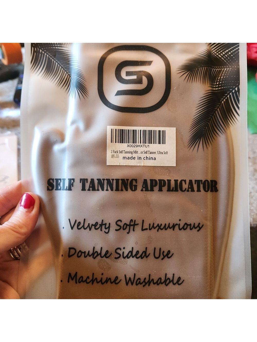 Brown Exfoliating Mitt and Back Scrubber Set - Picture 8 of 9